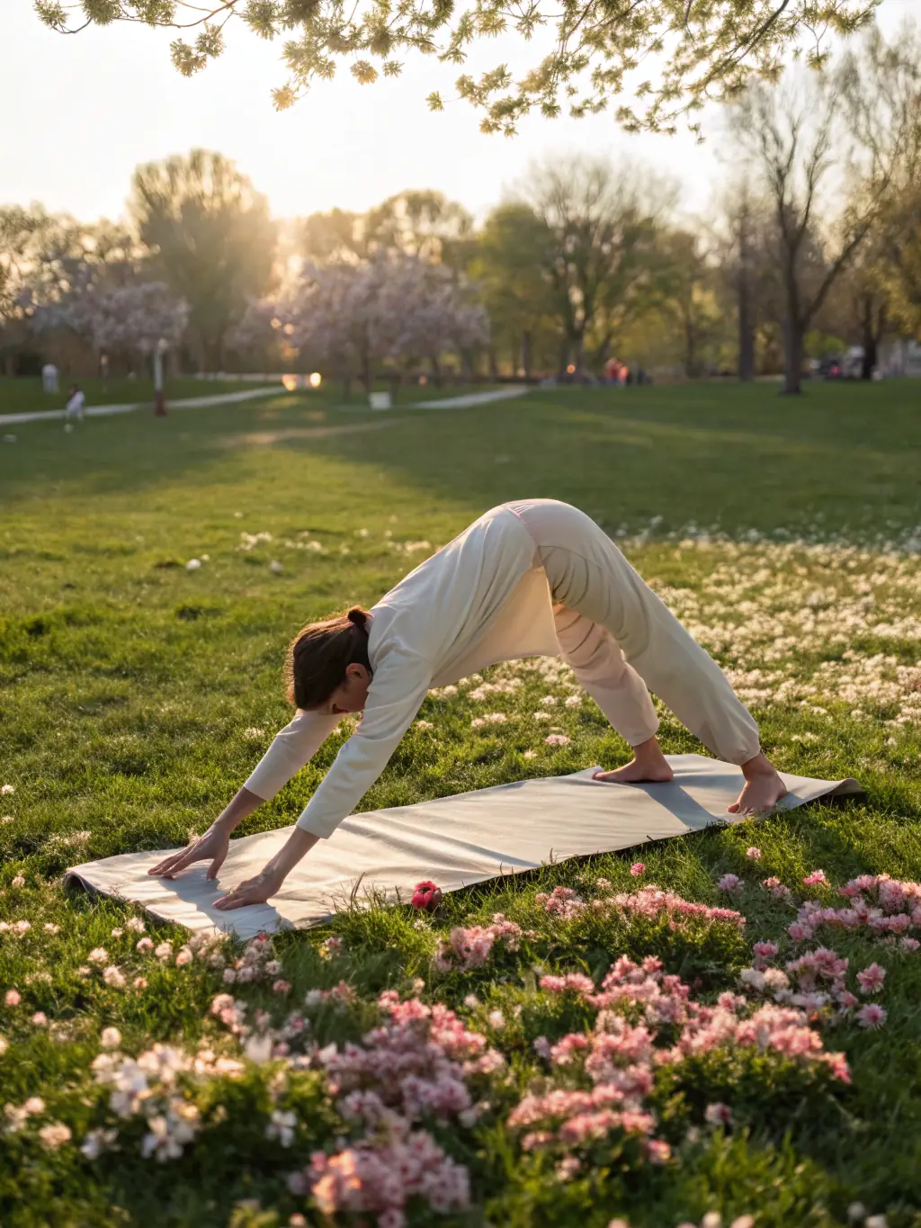 A person doing yoga, representing the clinic's approach to alleviating joint pain through exercise and weight management.