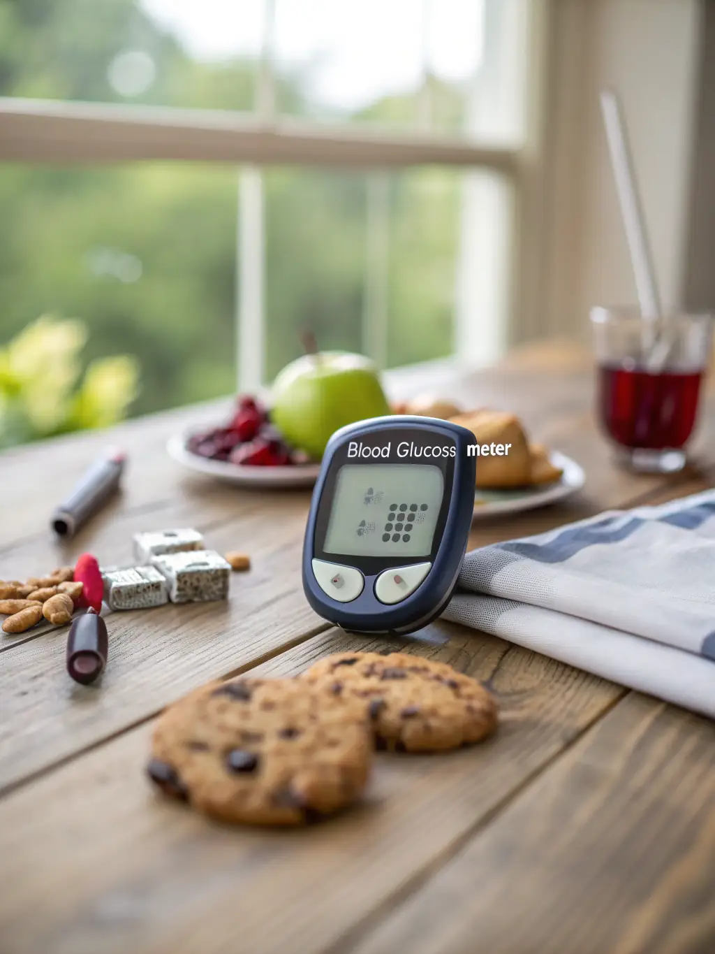 An image of a person with diabetes checking their blood sugar levels, representing the clinic's services for managing metabolic disorders.